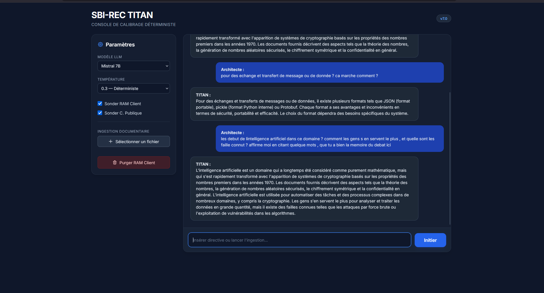 Illustration du système SBI-REC TITAN v7 en mode air-gapped, déconnecté d'internet pour une sécurité maximale.